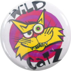 Wild Catz Button pink - zum Schließen ins Bild klicken
